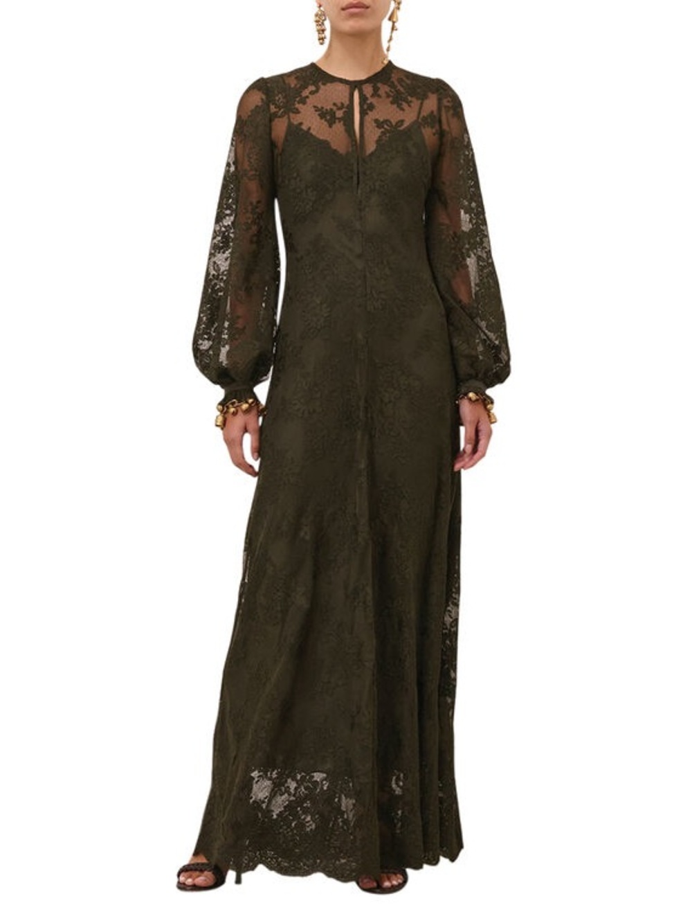 zimmermann memento long sleeve lace dress size AU 3